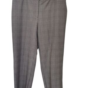 Avenue Women’s Gray Black And White Plaid Dress Pants